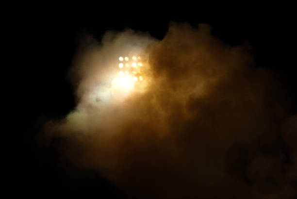 The explosion of firecrackers of different sizes during the Mascleta of Valencia, Spain
