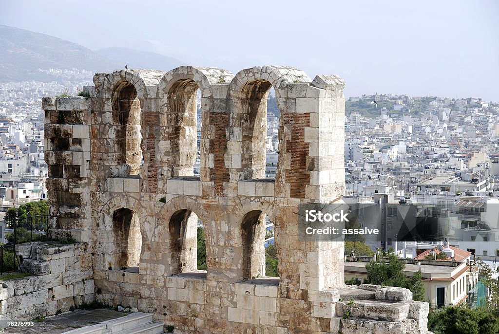 Detail von Odeion des Herodes Atticus auf die Akropolis in Athen - Lizenzfrei Agora Stock-Foto