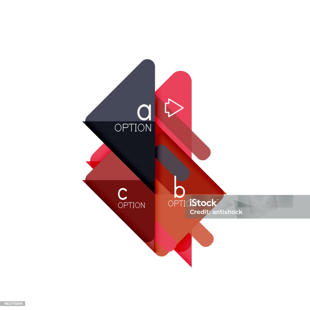 Triangle Data Visualization Design Option Infographic Layout Stock ...