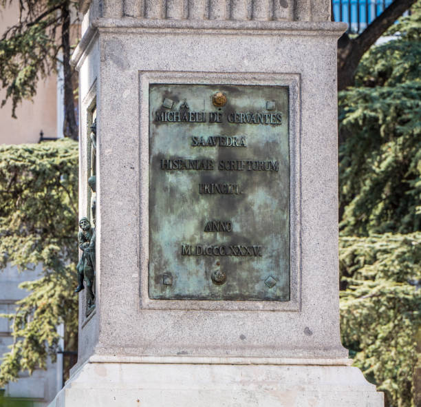 istock Michaeli de Cervantes Monument and statue in Madrid 982783748