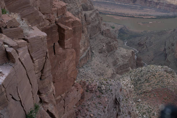 borda oeste do grand canyon - canyon majestic grand canyon helicopter - fotografias e filmes do acervo