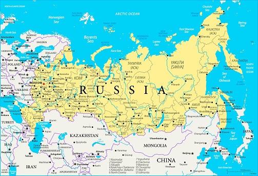 Map of Russia - Vector