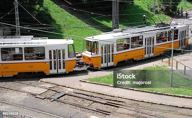 Трамвай В Городе — стоковые фотографии и другие картинки Без людей - Без людей, Большой город, Будапешт
