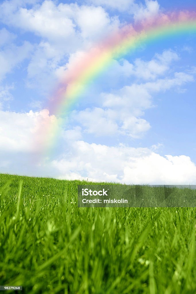 Beautiful nature  Rainbow Stock Photo