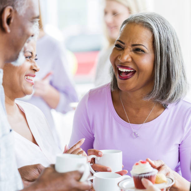 istock Happy women visits during fundraising event 982800798