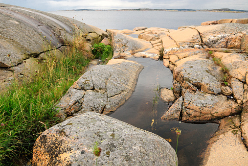 Landscape of a rocky beach