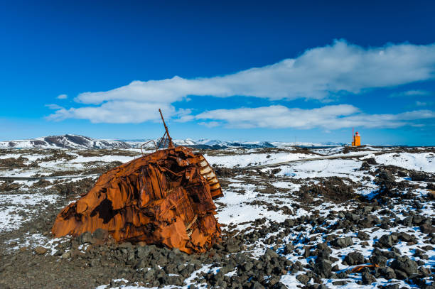 istock Rusty wreck of a crashed ship, iceland april 2018 982812502