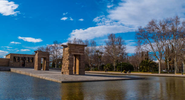 istock Wonderful Park with Debod temple in Madrid called Templo de Debod 982818674