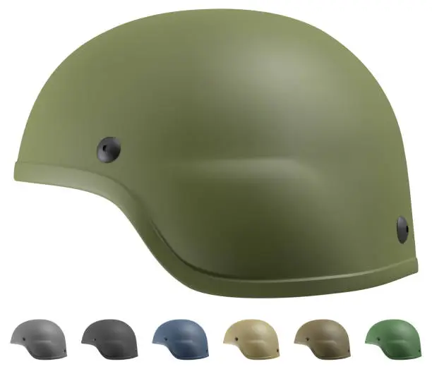 Vector illustration of Advanced Combat Helmet
