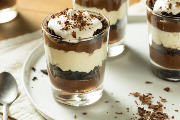 Sweet Homemade Chocolate Parfait Dessert