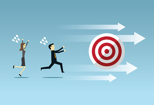 Chasing Example Picture Chasing The Target Stock Illustration - Download Image Now - Adult ...