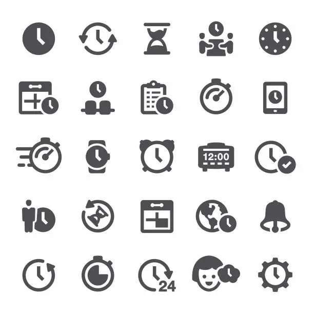 Vector illustration of Time Icons