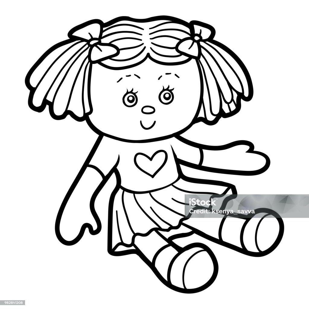 Sách Tô Màu Cho Trẻ Em Búp Bê Hình minh họa Sẵn có - Tải xuống ...