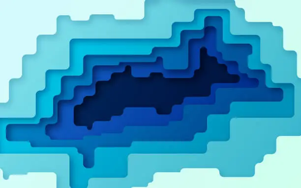 Vector illustration of Blue Abstract Layers Background