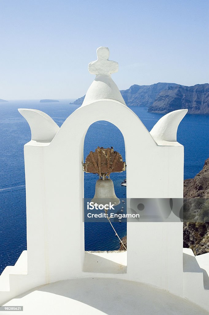 Sino da Igreja de Santorini. A Grécia - Royalty-free Ao Ar Livre Foto de stock