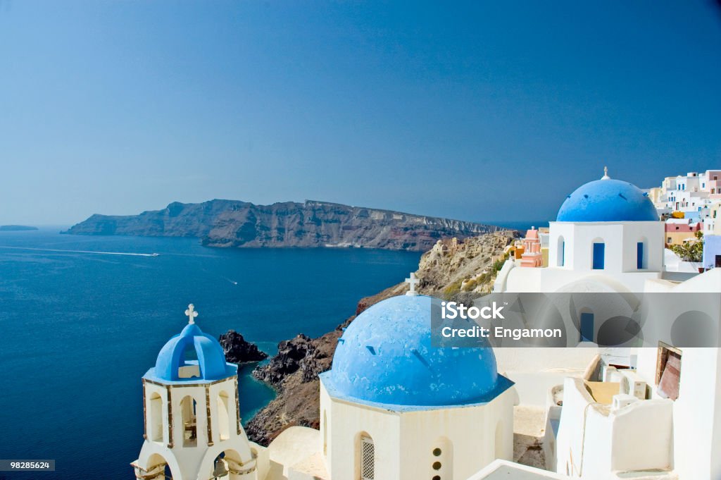 Auf Santorin-Griechenland - Lizenzfrei Blau Stock-Foto