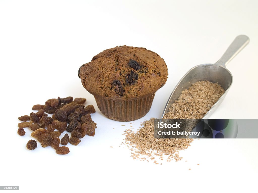 Raisin Bran Muffin - Foto de stock de Farelo royalty-free