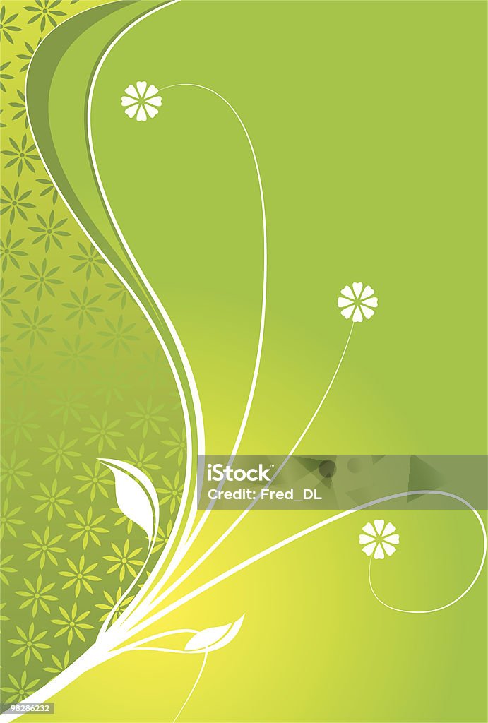 Grün Floral Hintergrund - Lizenzfrei Abstrakt Vektorgrafik