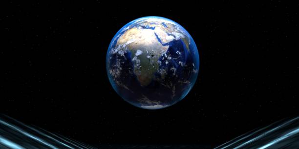 istock 3d rendering of a futuristic road with earth sphere 982888838