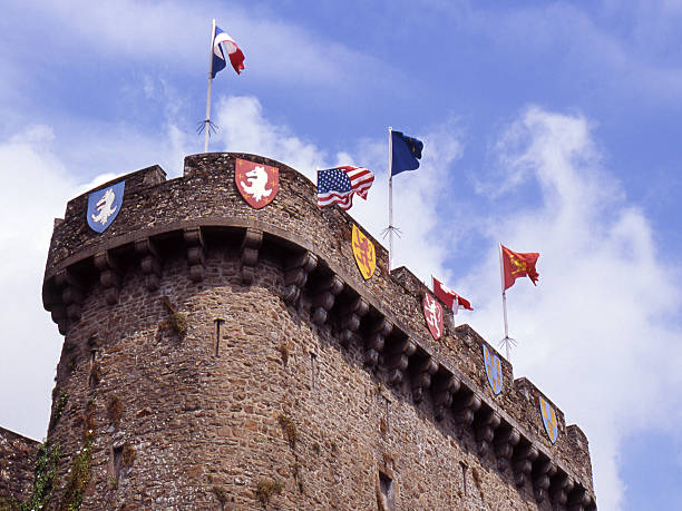 istock Tower with Flags at Avranges. France 98289293
