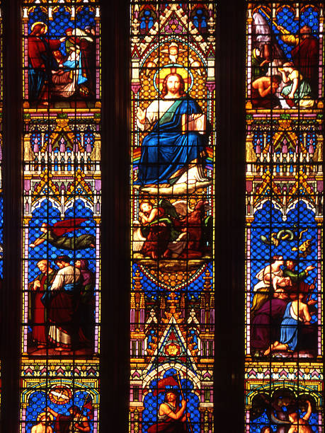 istock Stained glass window in Chichester Cathedral. England 98289334