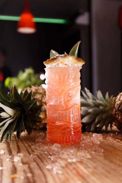 istock A red Pina Colada coctail in a glass 982896116