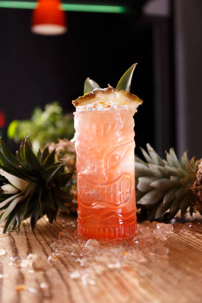 istock A red Pina Colada coctail in a glass 982896134
