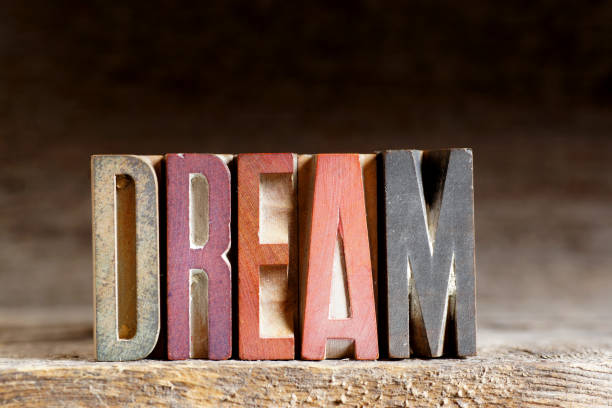 istock DREAM- Single Word made up from Old Wooden Letters 982896212