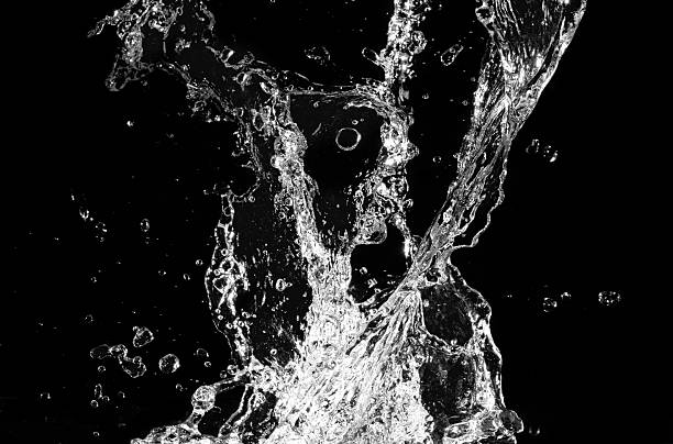 istock Stylish water splash. Isolated on black background 98291002