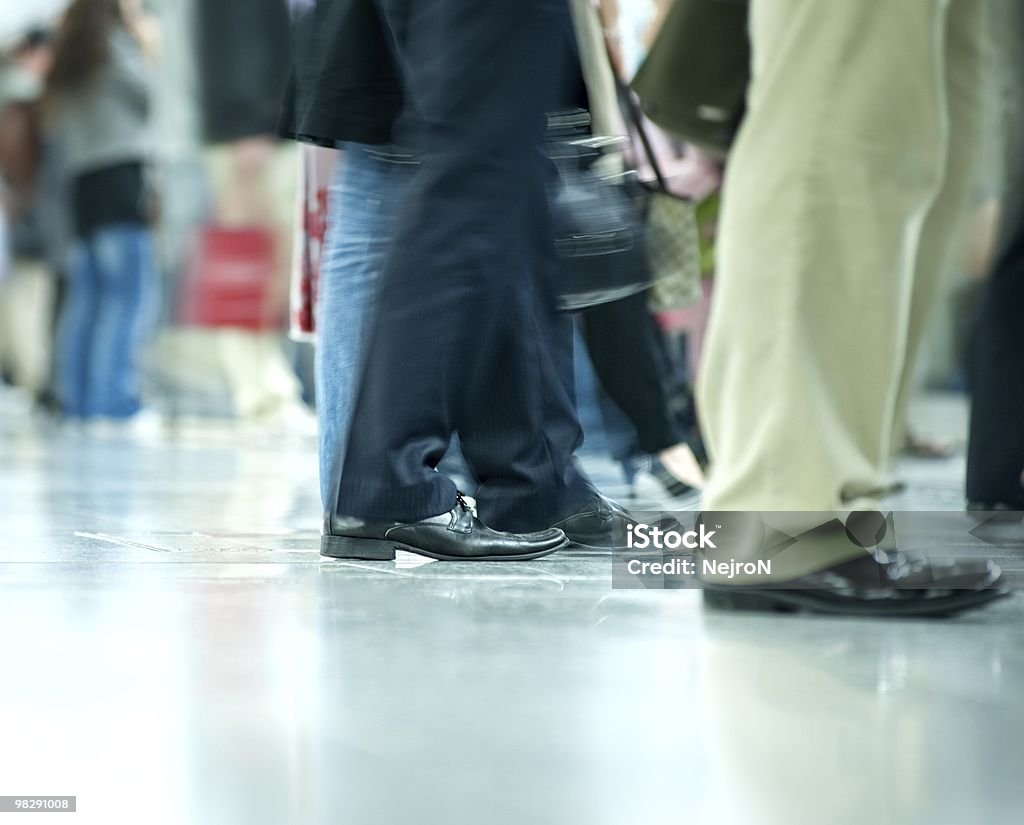 Moving crowd. motion blur  Crowd of People Stock Photo