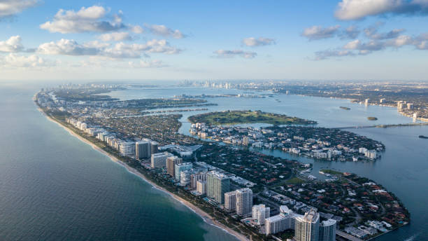 Miami Beach Aerial stock photo