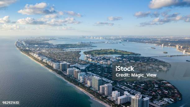 Miami Beach Aerial Stock Photo - Download Image Now - North Miami, Miami, Beach