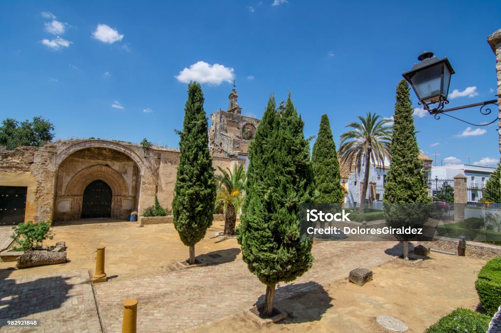 Carmona, Seville Carmona, Sevilla, Spain, July 2017: ruins next to the Chapel of Saint Francisco in Carmona Carmona Stock Photo