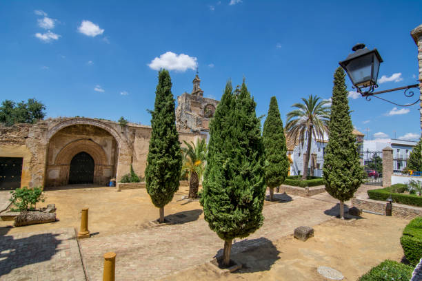 Carmona, Seville Carmona, Sevilla, Spain, July 2017: ruins next to the Chapel of Saint Francisco in Carmona carmona stock pictures, royalty-free photos & images