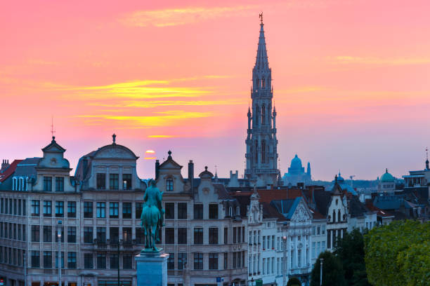 istock Brussels at sunset, Belgium, Brussels 982958588