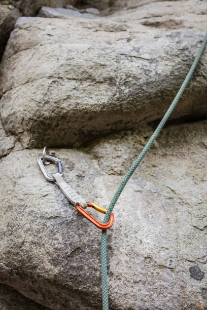 istock Climbing equipment - rope, carabiner 982972772