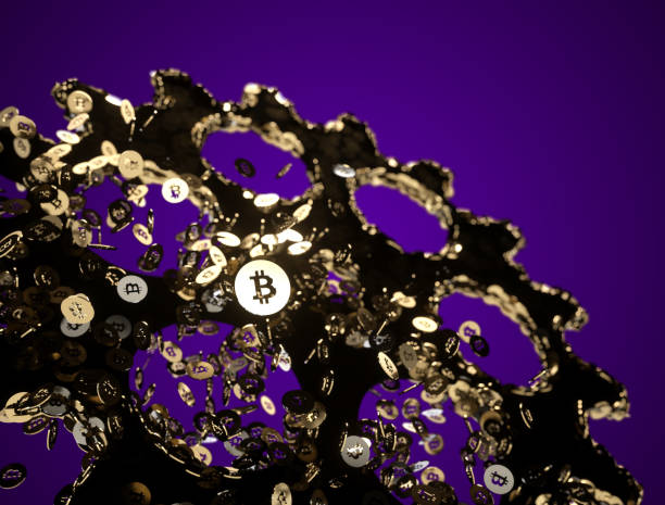 istock Bitcoin coins make symbolic gears of cryptocurrency 983033500