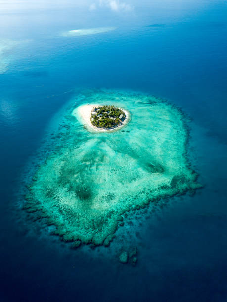 Fiji Islands Aerial shot of Fiji islands fiji stock pictures, royalty-free photos & images