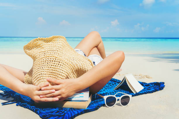 istock Asian women relaxing in summer holiday on beach 983055590