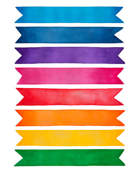 istock Set of blank colorful ribbons. Cute bright decorative background for any text, message, note, decor, design. 983062078