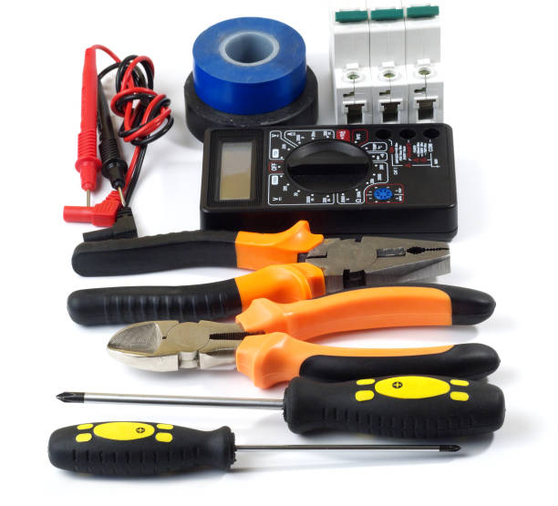 istock set of electrician tools and equipment on white background 983075730