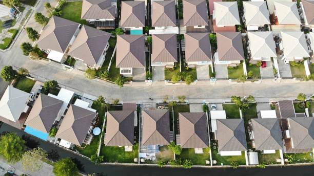 istock top view of housing village 983078444