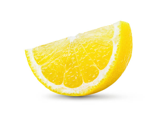 istock Lemon and cut half slice isolated on white background 983098828