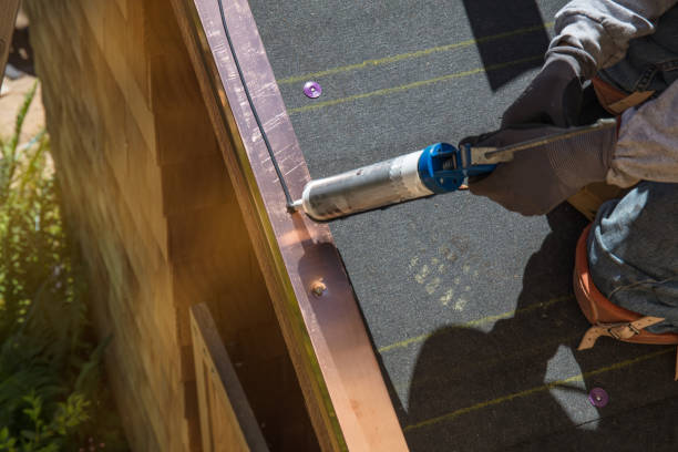 istock Installing new roof, Caulking. 983099446