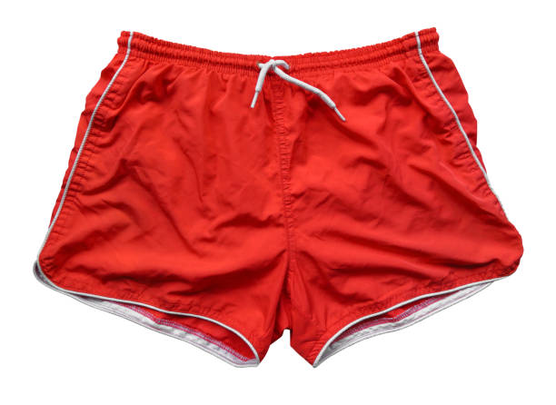 pantaloncini da nuoto - rosso - swimming trunks immagine foto e immagini stock