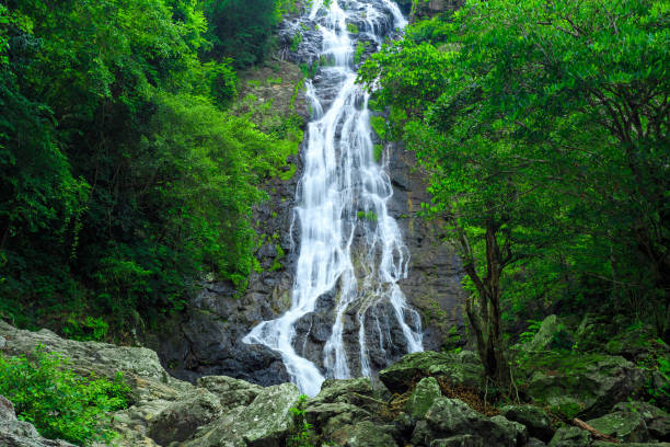 istock Amazing beautiful waterfalls at Sarika Waterfall 983105986