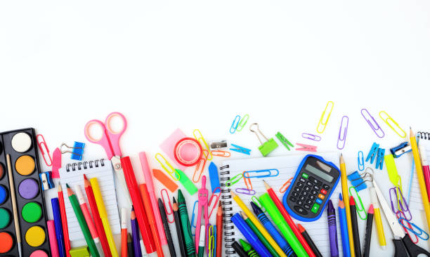 istock School supplies on white background 983114908