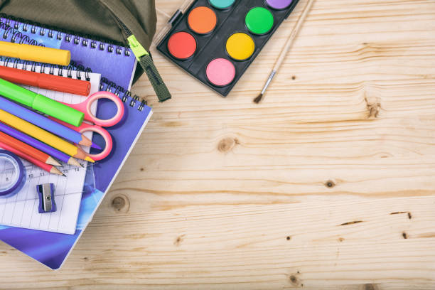 istock School supplies on wooden background 983115298