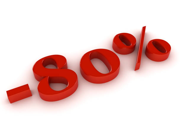 istock 80 Percent Discount on white background 983115402