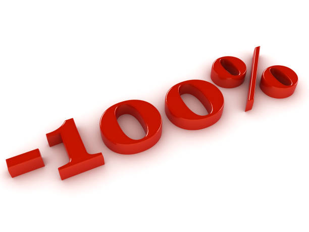 istock 100 Percent Discount on white background 983115444